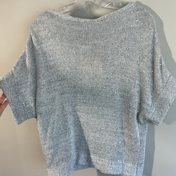 NWT Guido Lombardi Gray Linen Blend Sweater Size S - Picture 12 of 12